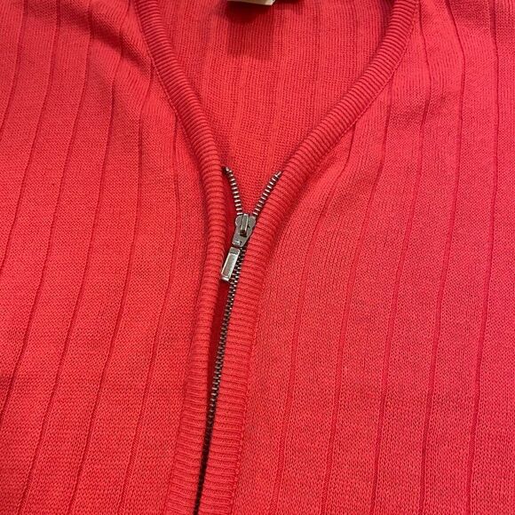 NWOT Eddie Bauer Knit Sweater Zip-Up in Pink - M - Picture 4 of 10